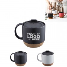 12 OZ Cork Coffee Mug with Lid